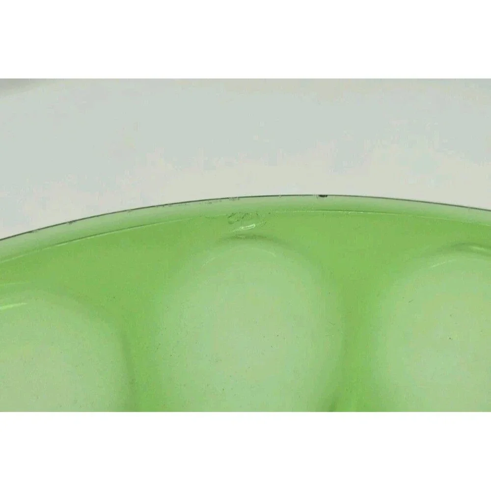 VTG Anchor Hocking Emerald Green Glass Fairfield Footed Candy Dish